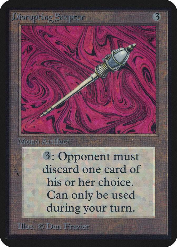 Disrupting Scepter card from Alpha Edition
