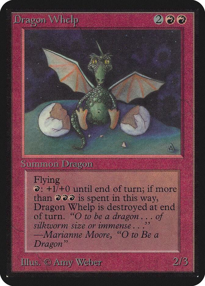 Dragon Whelp card from Alpha Edition