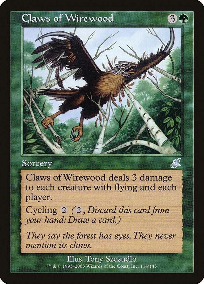 Claws of Wirewood 114 card from Scourge
