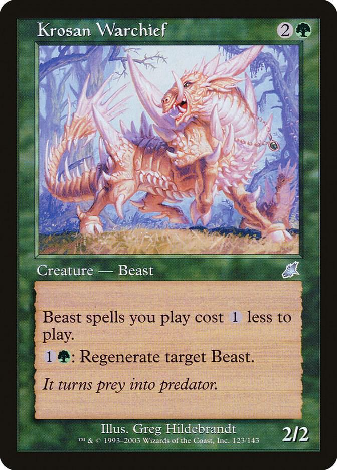 Krosan Warchief 123 card from Scourge