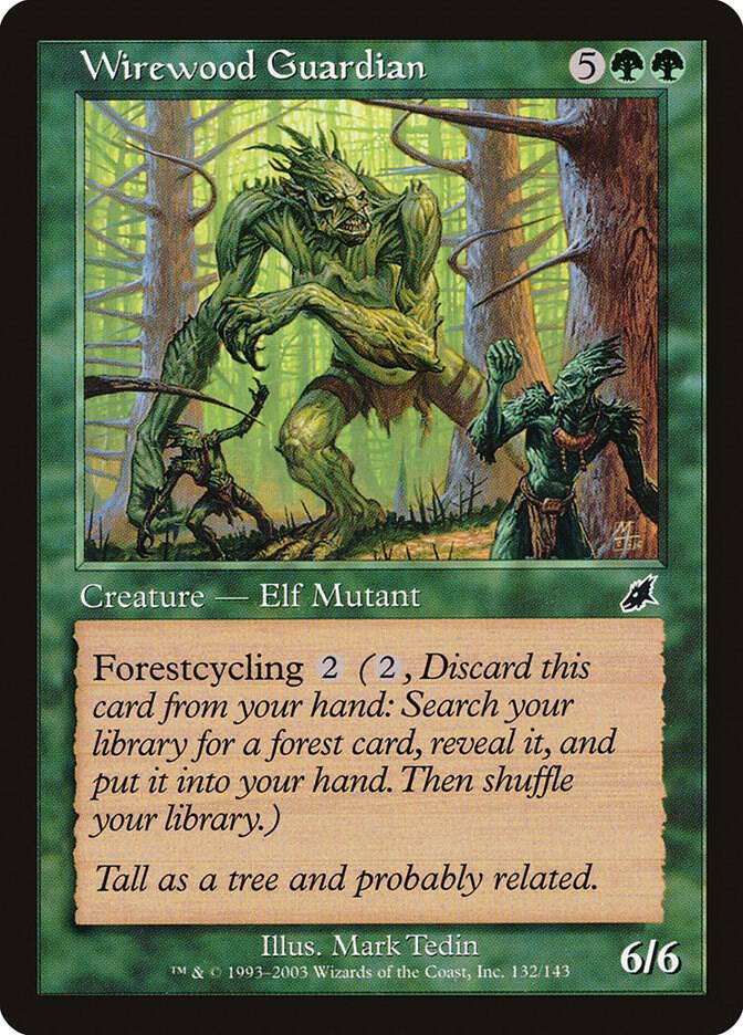 Wirewood Guardian 132 card from Scourge