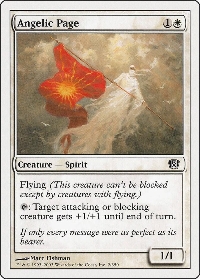 Angelic Page 2 card from 8th Edition