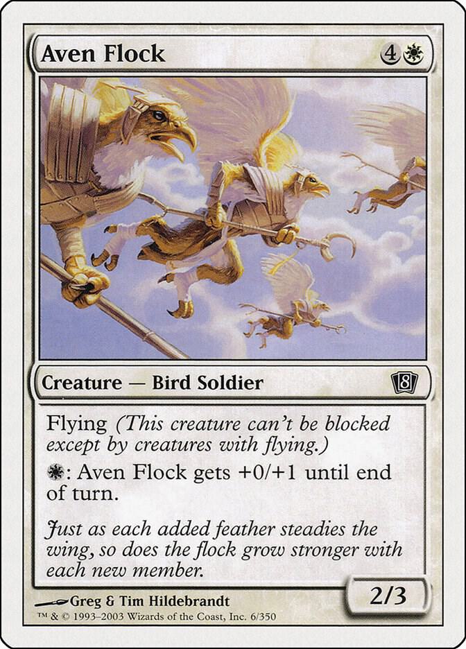 Aven Flock 6 card from 8th Edition