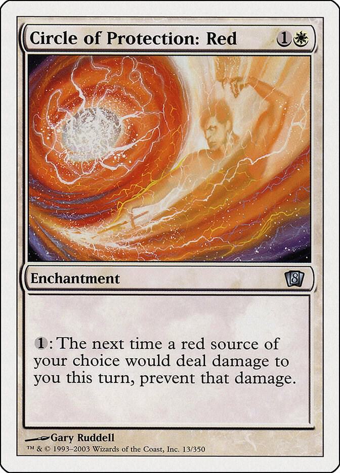Circle of Protection: Red 13 card from 8th Edition