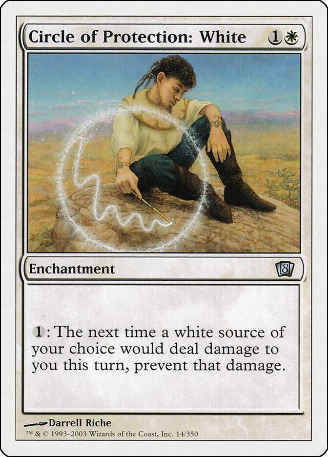 Circle of Protection: White 14 card from 8th Edition