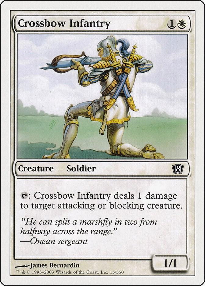 Crossbow Infantry 15 card from 8th Edition