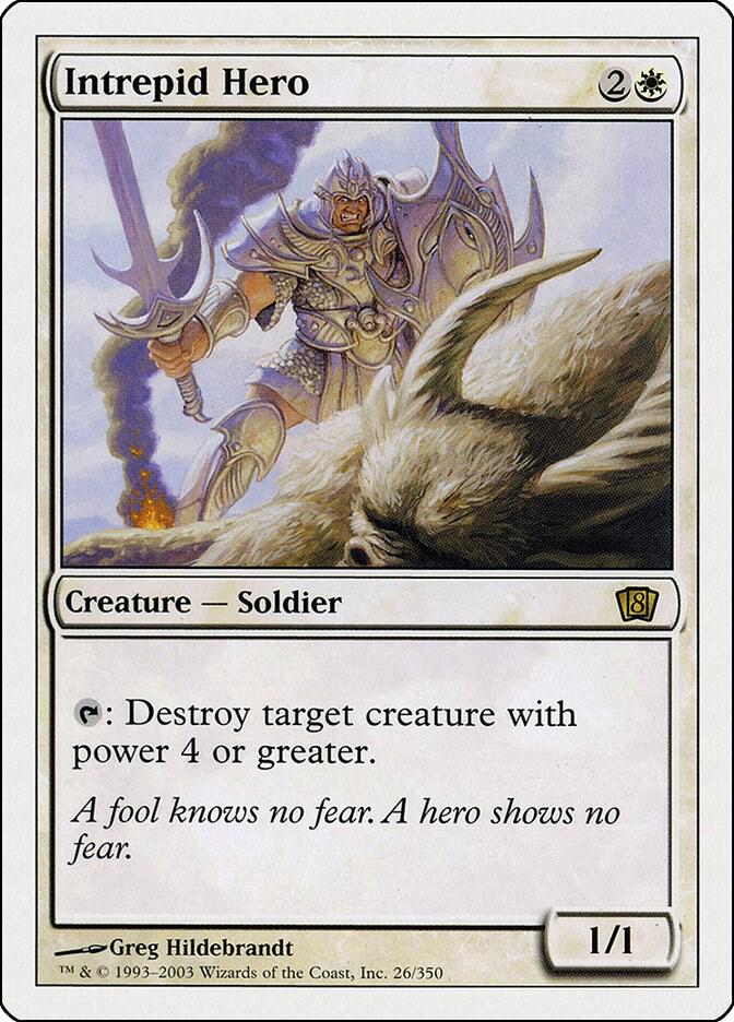 Intrepid Hero 26 card from 8th Edition