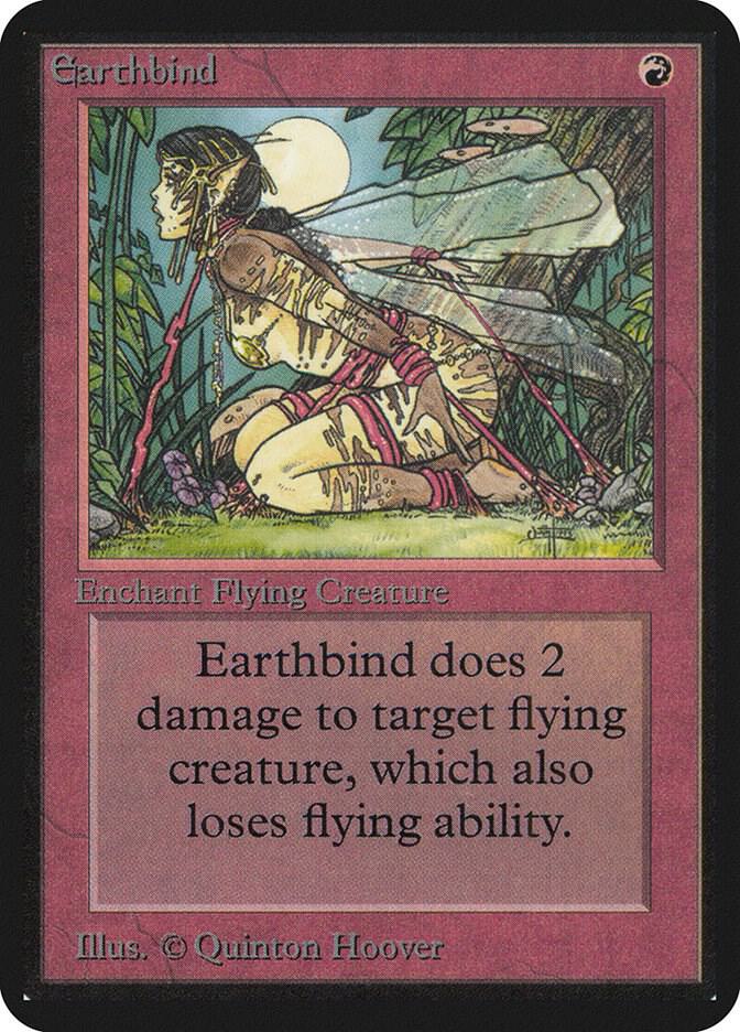 Earthbind card from Alpha Edition