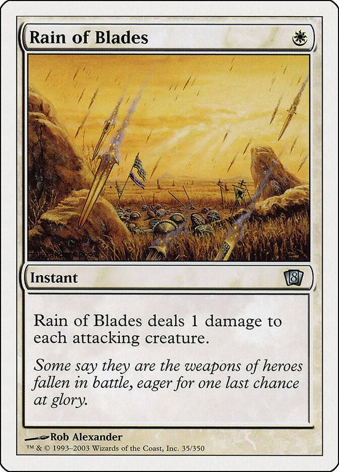 Rain of Blades 35 card from 8th Edition