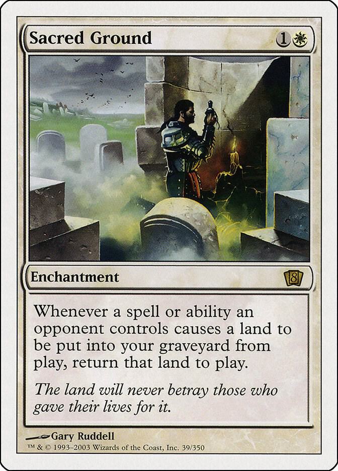 Sacred Ground 39 card from 8th Edition