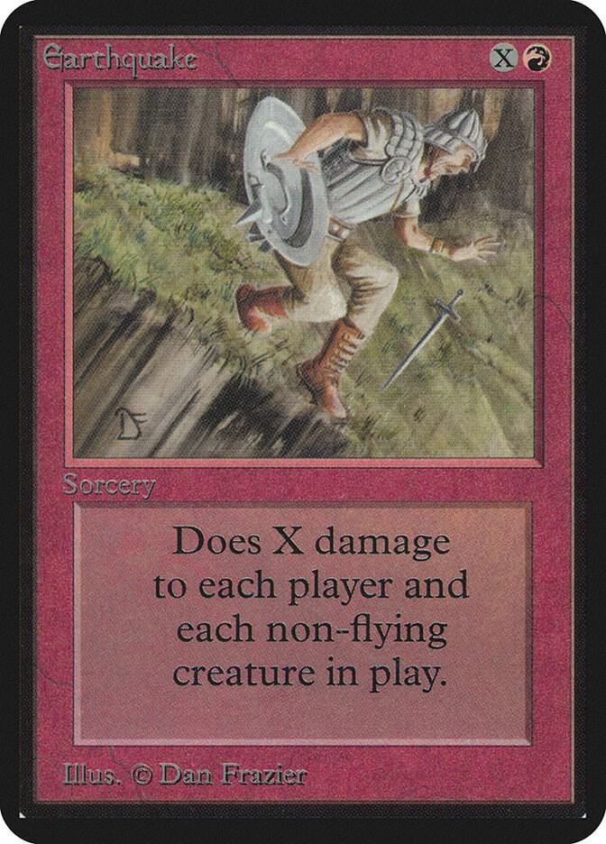 Earthquake card from Alpha Edition