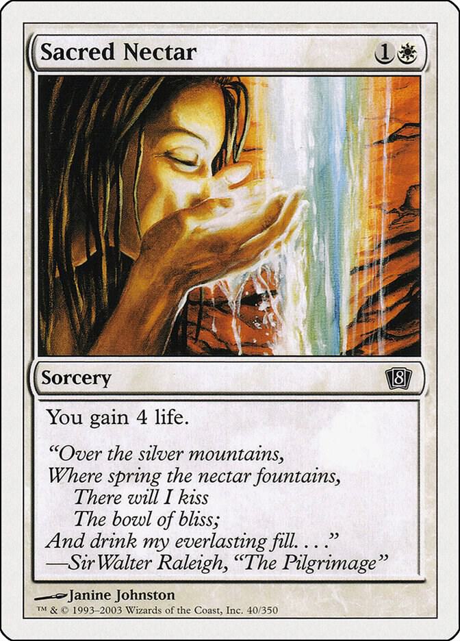 Sacred Nectar 40 card from 8th Edition