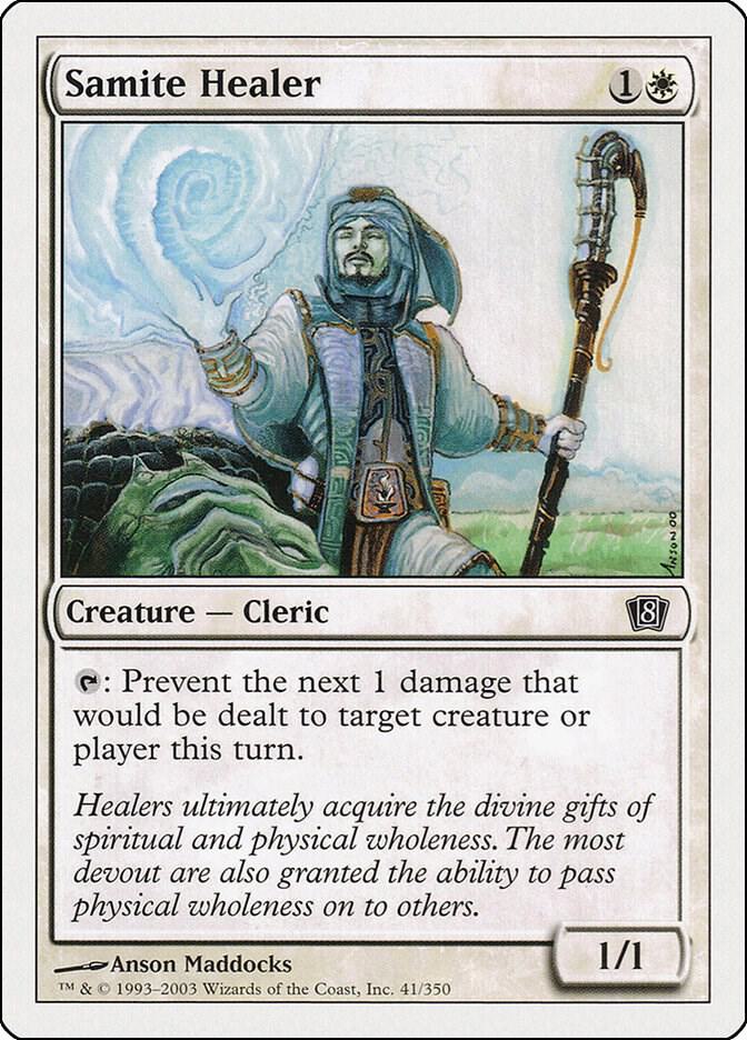 Samite Healer 41 card from 8th Edition