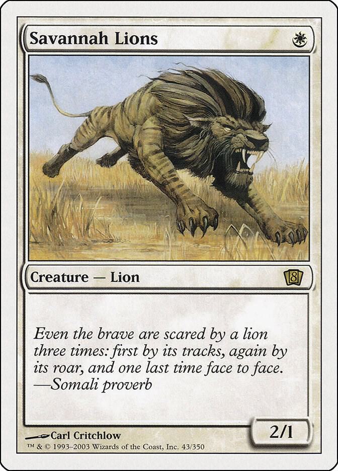 Savannah Lions 43 card from 8th Edition