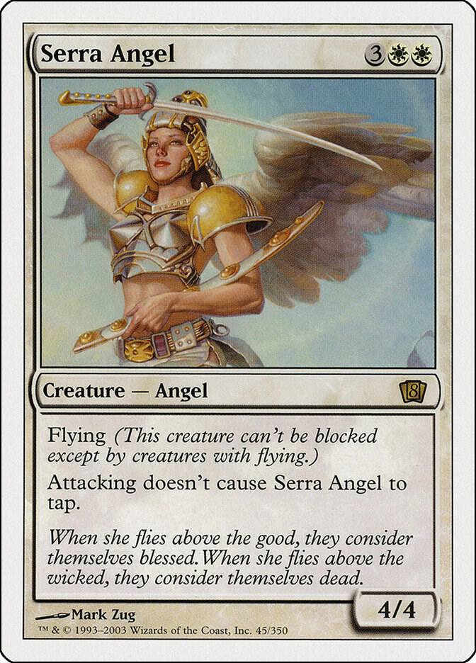 Serra Angel 45 card from 8th Edition