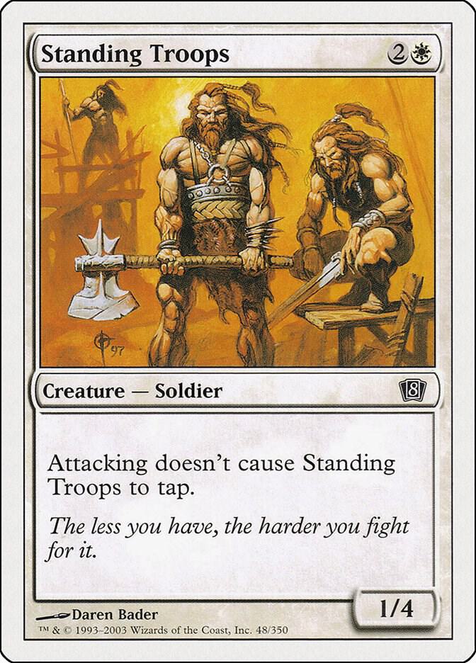 Standing Troops 48 card from 8th Edition