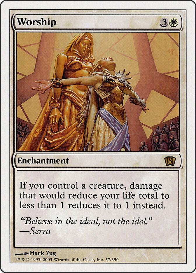 Worship 57 card from 8th Edition