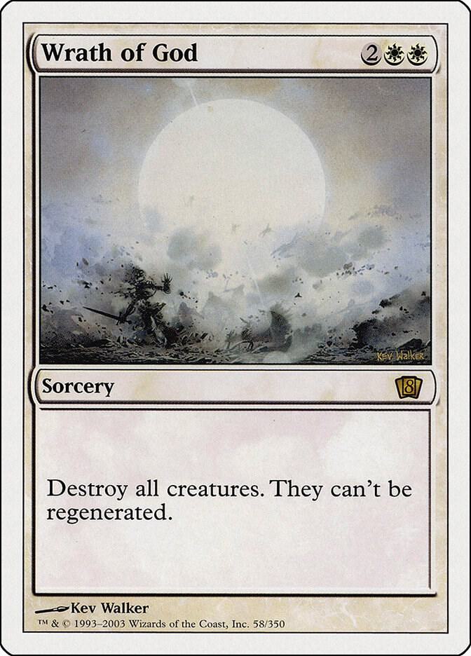 Wrath of God 58 card from 8th Edition