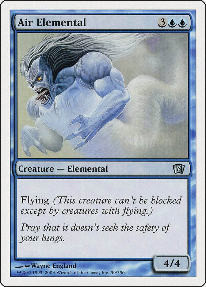 Air Elemental 59 card from 8th Edition