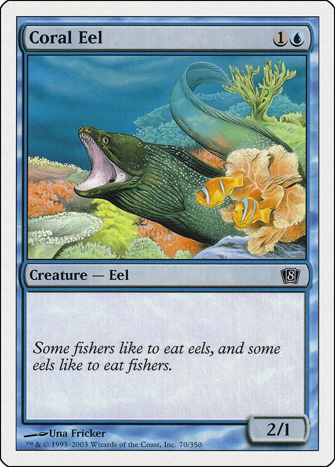 Coral Eel 70 card from 8th Edition