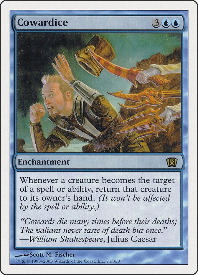 Cowardice 71 card from 8th Edition