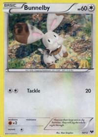 Bunnelby - 10/12 010/012 card from McDonald's Promos 2014
