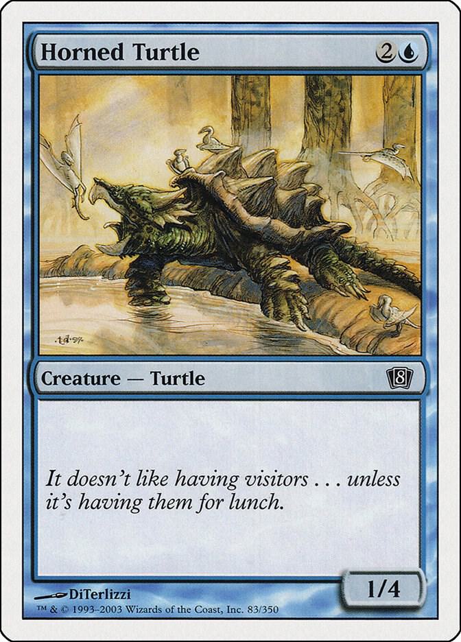 Horned Turtle 83 card from 8th Edition