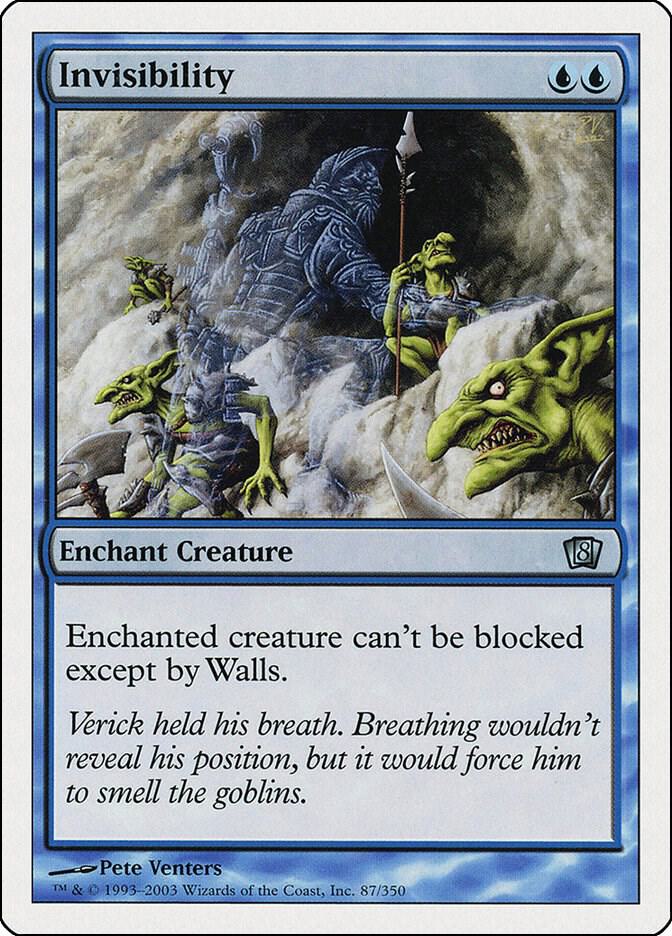 Invisibility 87 card from 8th Edition