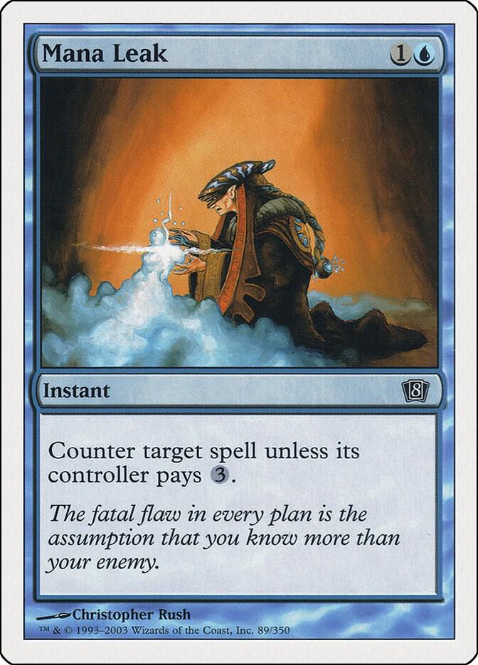 Mana Leak 89 card from 8th Edition