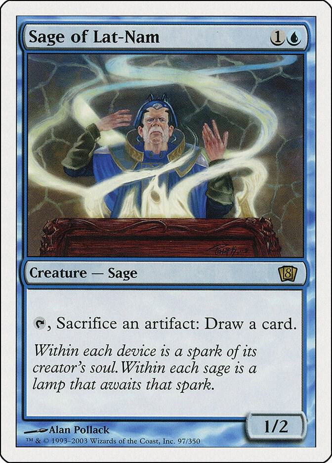 Sage of Lat-Nam 97 card from 8th Edition