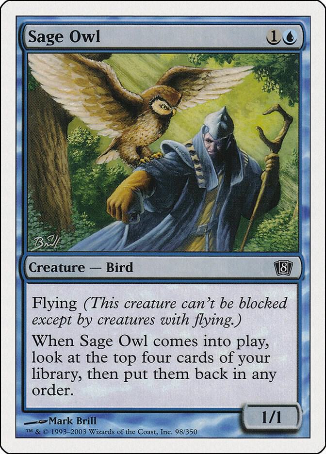 Sage Owl 98 card from 8th Edition