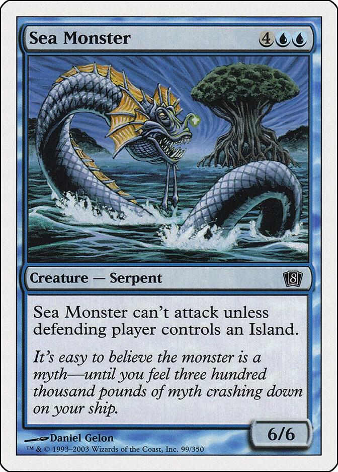 Sea Monster 99 card from 8th Edition