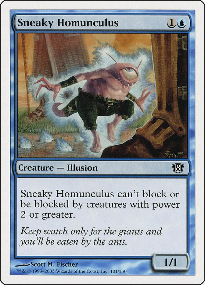 Sneaky Homunculus 101 card from 8th Edition