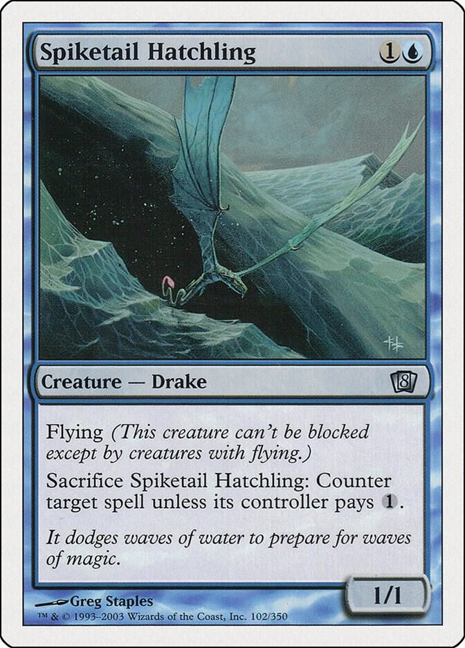 Spiketail Hatchling 102 card from 8th Edition