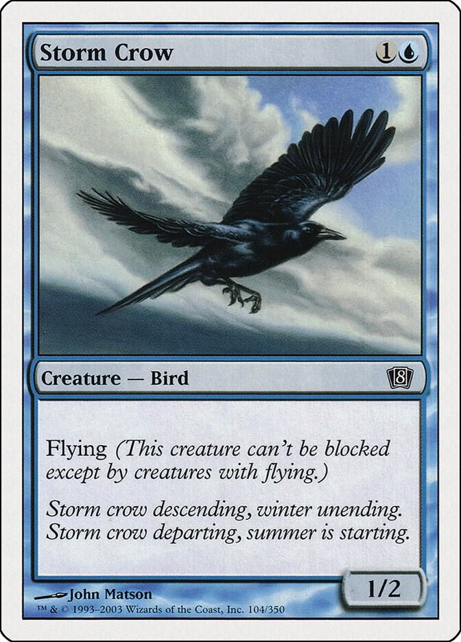 Storm Crow 104 card from 8th Edition