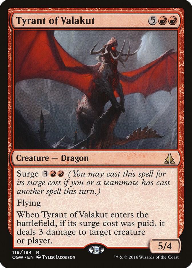 Tyrant of Valakut 119 card from Oath of the Gatewatch