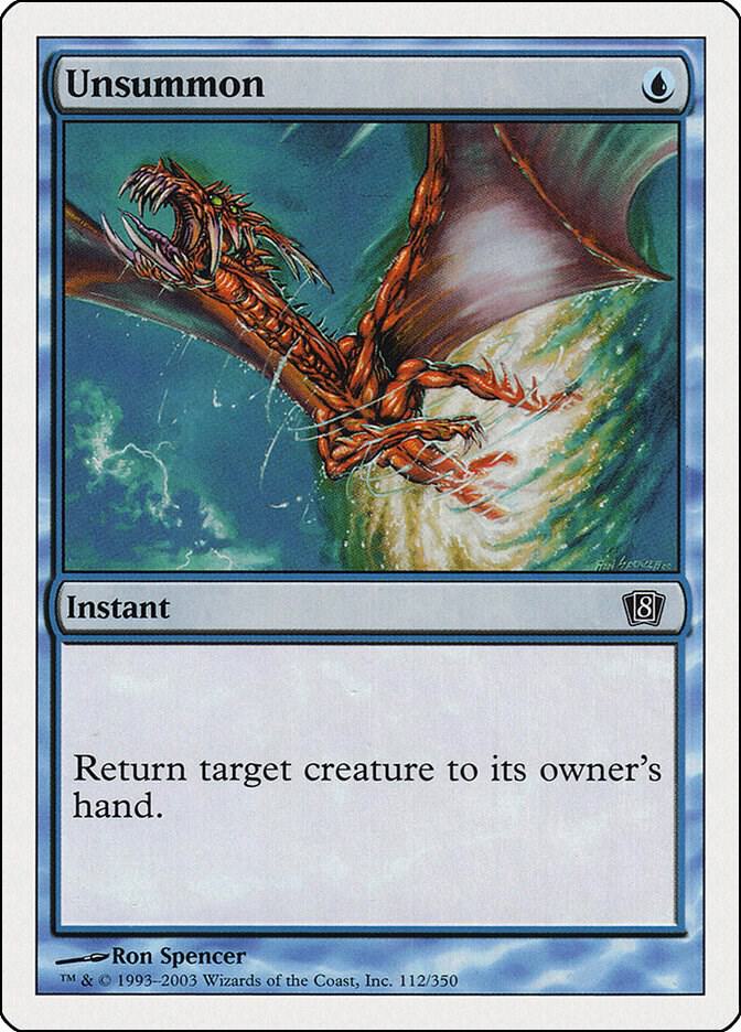 Unsummon 112 card from 8th Edition