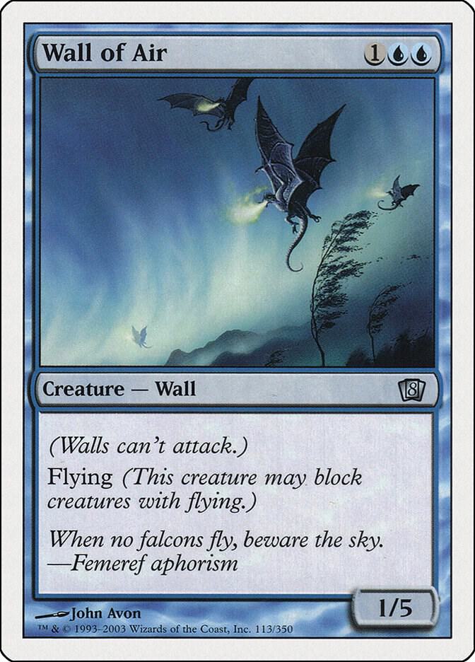 Wall of Air 113 card from 8th Edition