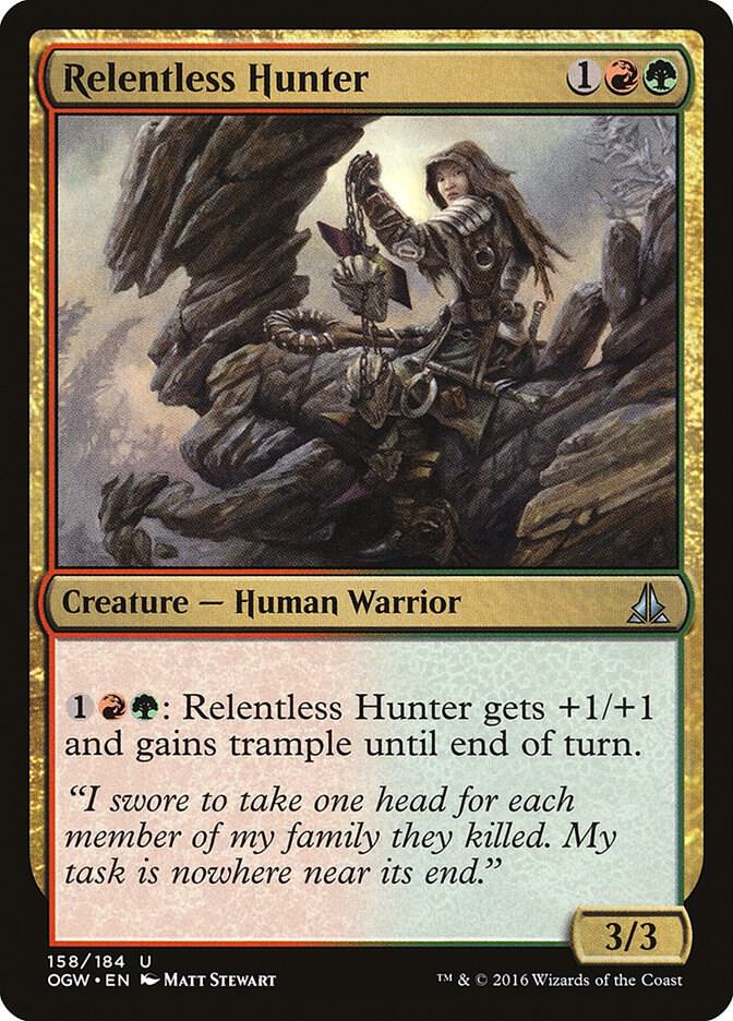 Relentless Hunter 158 card from Oath of the Gatewatch