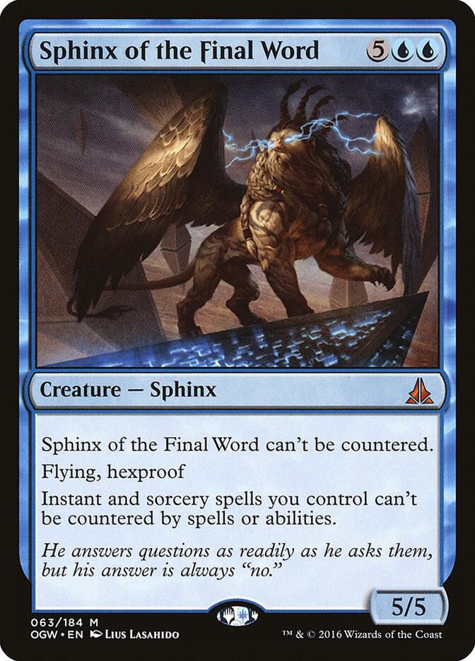 Sphinx of the Final Word 63 card from Oath of the Gatewatch
