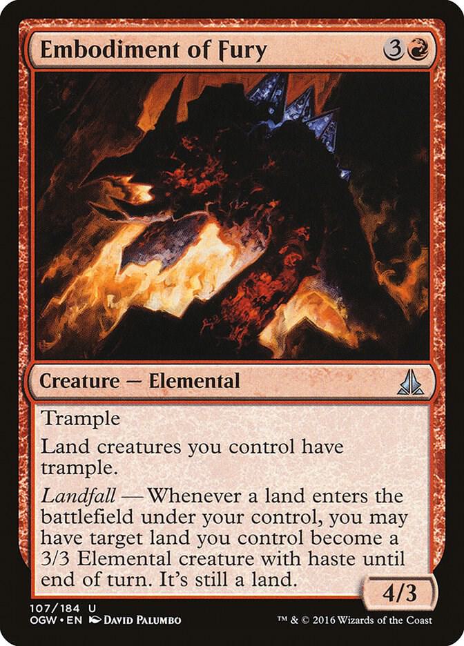 Embodiment of Fury 107 card from Oath of the Gatewatch
