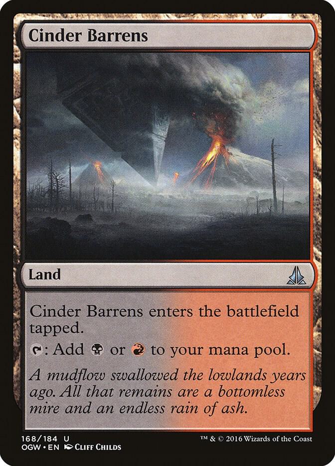 Cinder Barrens 168 card from Oath of the Gatewatch