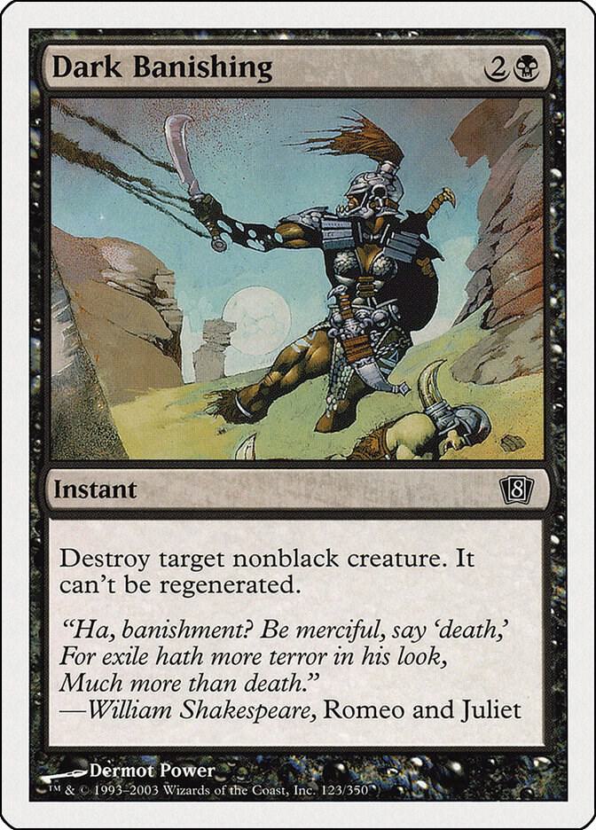 Dark Banishing 123 card from 8th Edition