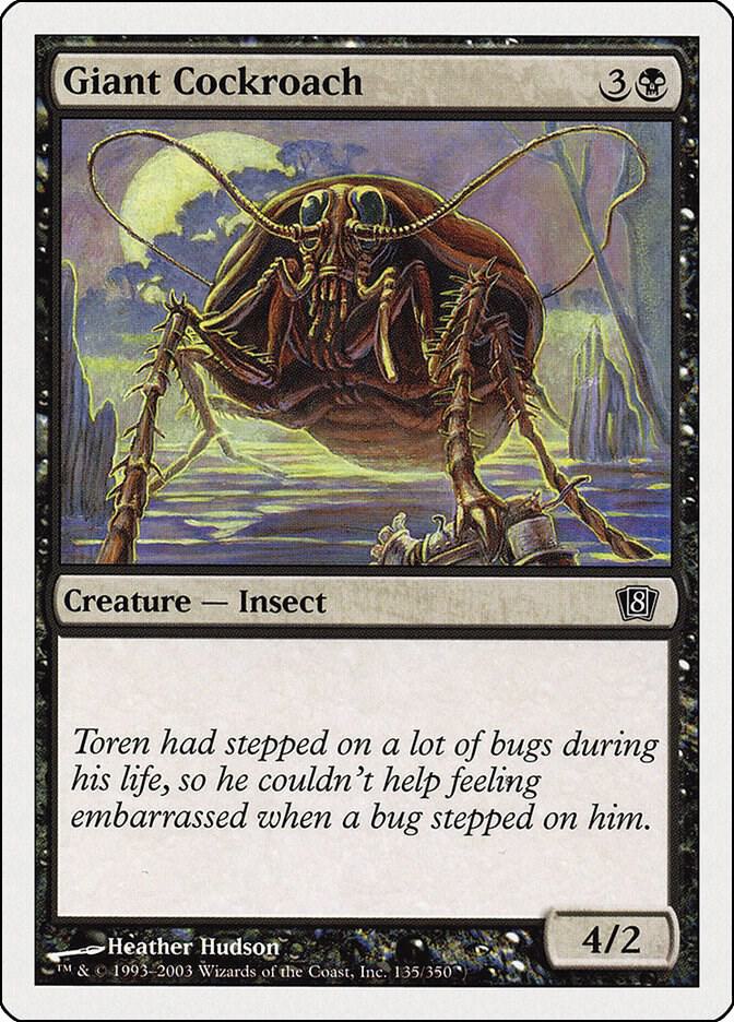 Giant Cockroach 135 card from 8th Edition