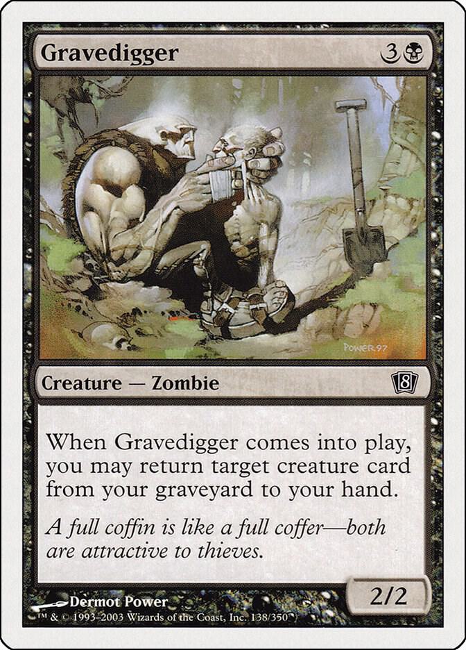 Gravedigger 138 card from 8th Edition