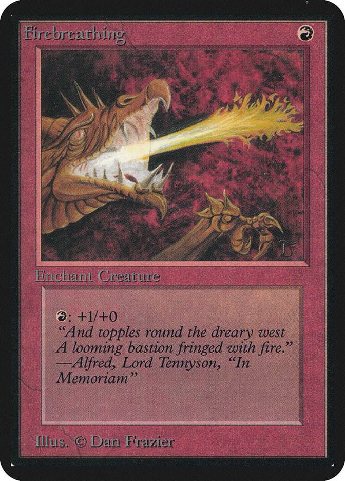 Firebreathing card from Alpha Edition