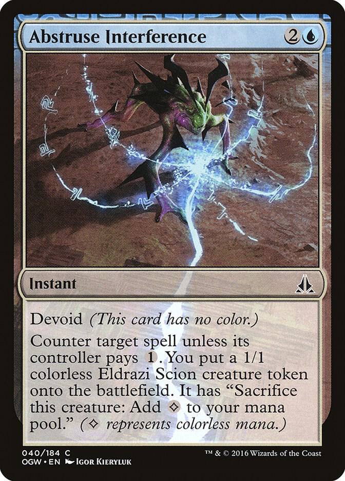 Abstruse Interference 40 card from Oath of the Gatewatch