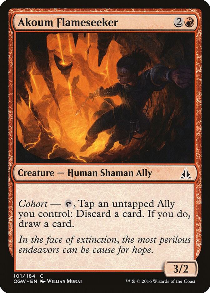 Akoum Flameseeker 101 card from Oath of the Gatewatch