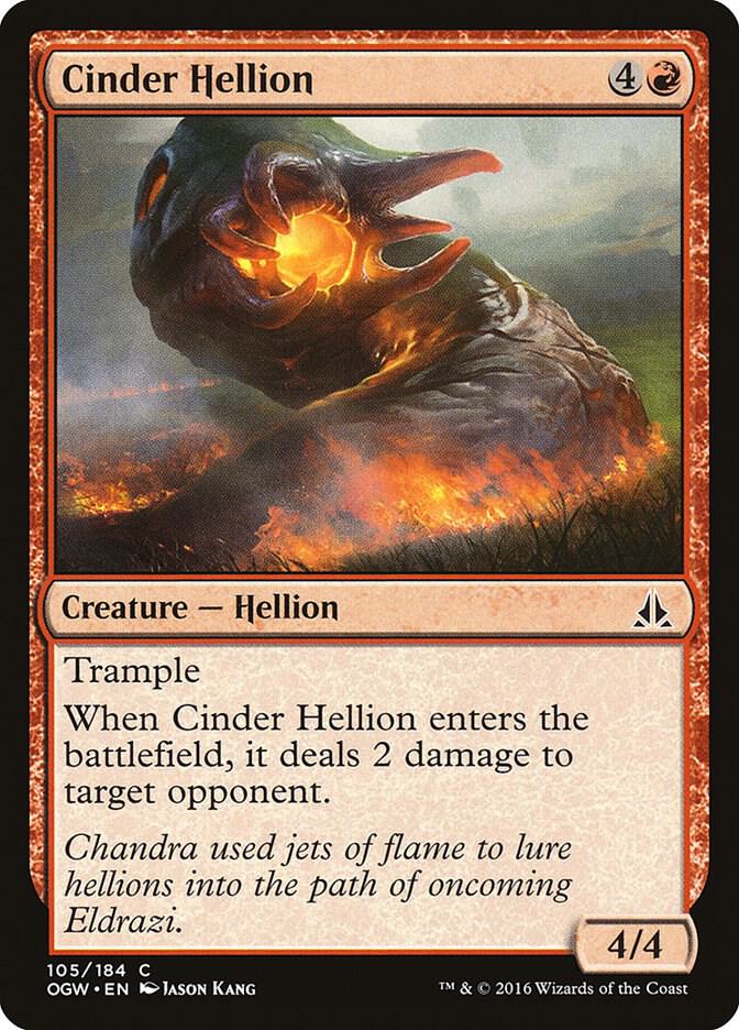 Cinder Hellion 105 card from Oath of the Gatewatch