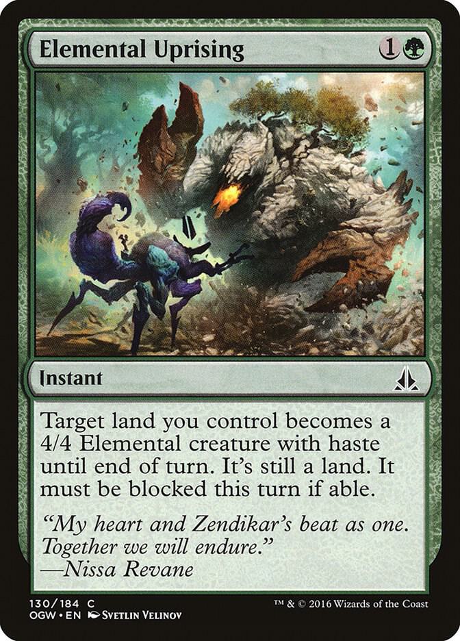 Elemental Uprising 130 card from Oath of the Gatewatch